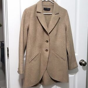 Wool blend riding jacket